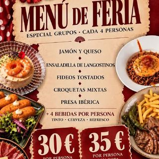 Menú de Feria para Grupos en Tabú